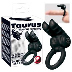   You2Toys - Taurus - double-motor vibrating penis ring (black)