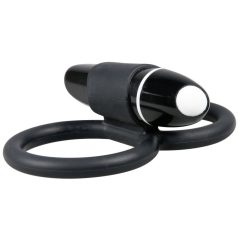 SMILE Skill - vibrating penis and testicle ring (black)