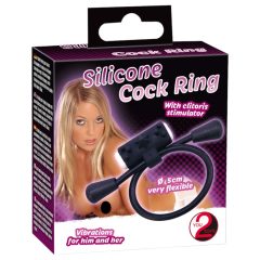 You2Toys - Adjustable silicone vibrating penis ring (black)