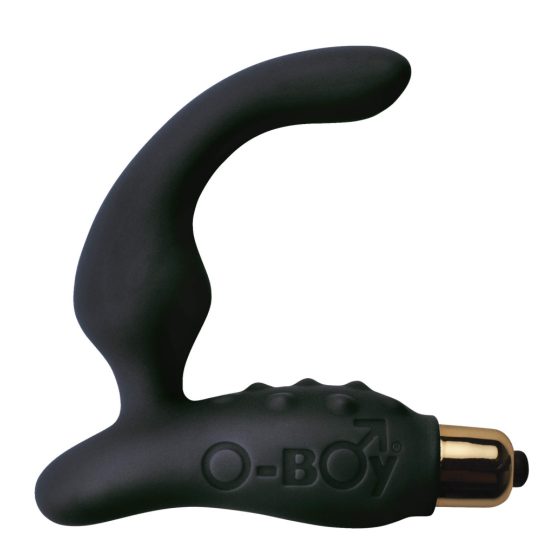 O-Boy narrow silicone prostate vibrator - black (7 rhythms)