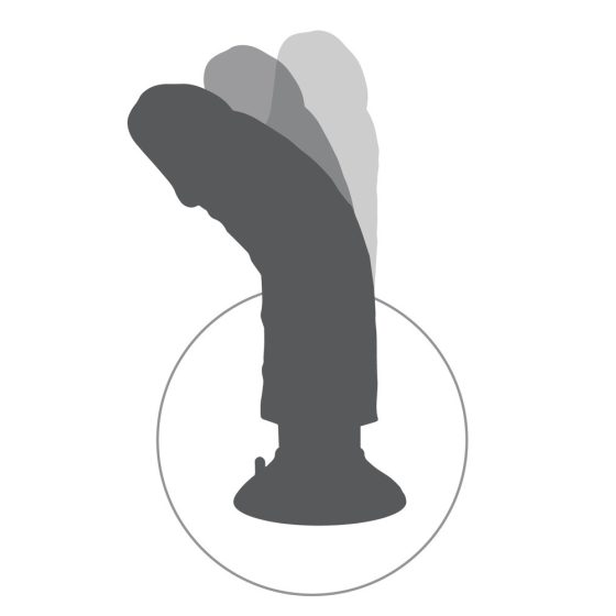 King Cock 7 Flexible, testicular, clamp-on dildo (18 cm) - natural