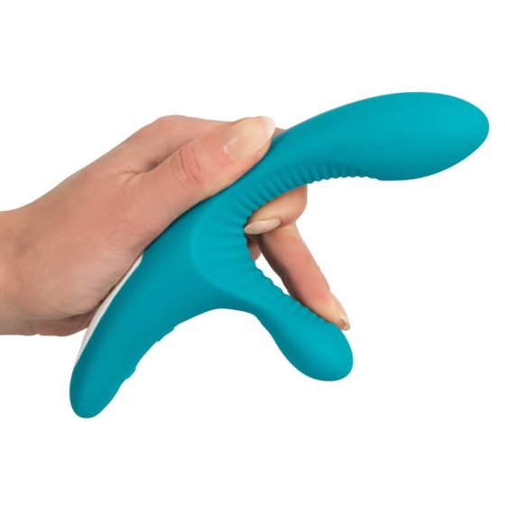 Javida - battery operated, foldable clitoral vibrator (turquoise)