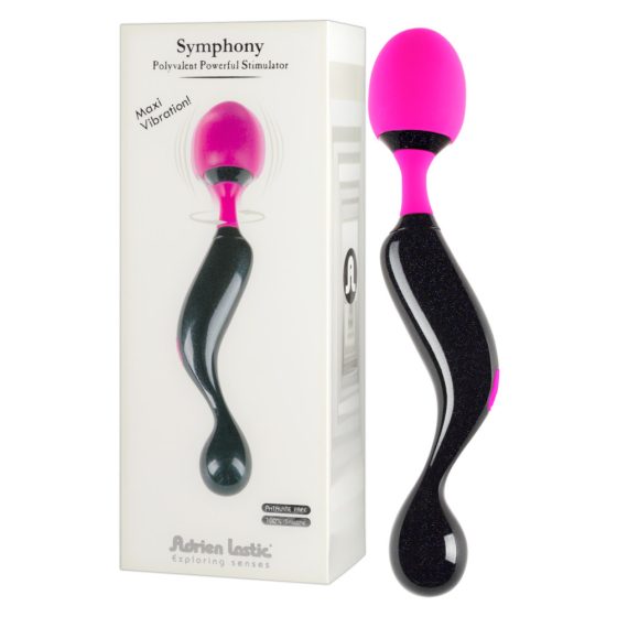 Adrien Lastic Symphony Wand - rechargeable massaging vibrator (black-pink)