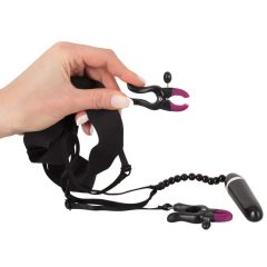   Bad Kitty - Vaginal tweezers with female vibrator - purple-black (S-L)