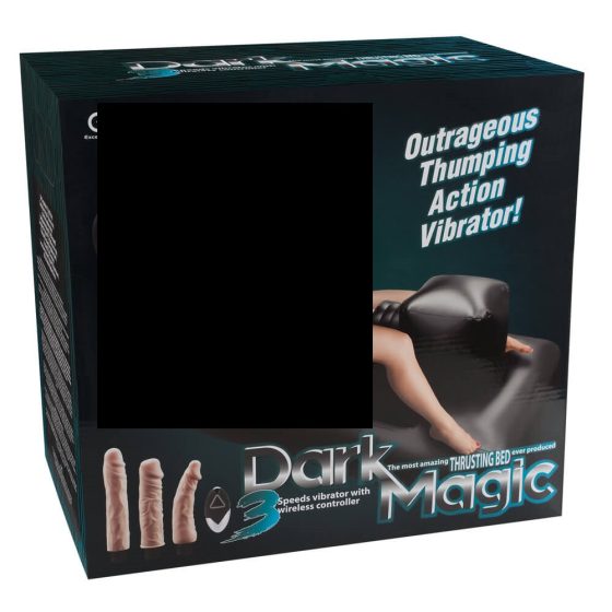 Dark Magic - Battery powered sex machine with bed (black)