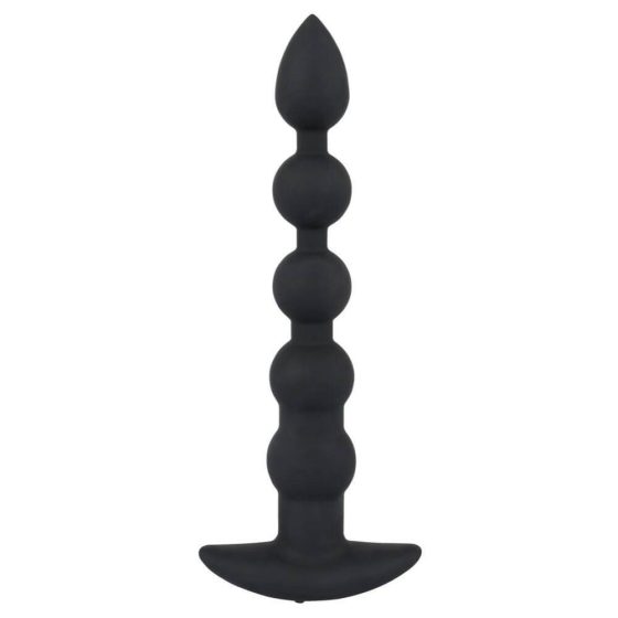 Black Velvet - Rechargeable 5 bead anal vibrator (black)