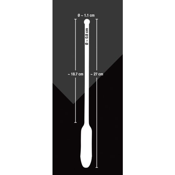 You2Toys - DILATOR - long silicone urethra vibrator - black (8-11mm)