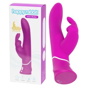 Happyrabbit Curve - waterproof, rechargeable vibrator with wand (purple)