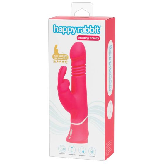 Happyrabbit Thrusting - Rechargeable, spinning lever thrusting vibrator (pink)