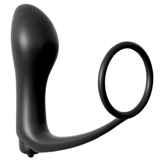 analfantasy ass-gasm vibrator - anal finger vibrator with penis ring (black)