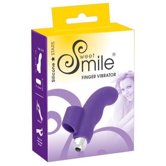 SMILE Finger - wavy silicone finger vibrator (purple)