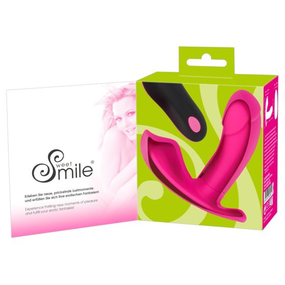 SMILE Panty - rechargeable, radio-controlled attachable vibrator (pink)