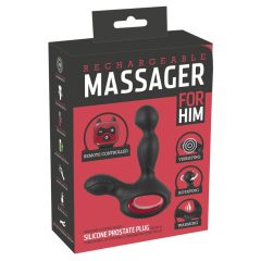   You2Toys - Massager - battery operated rotary heated prostate vibrator (black)