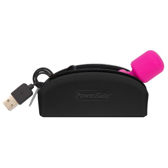 PalmPower Pocket Wand - rechargeable mini massager vibrator (pink-black)