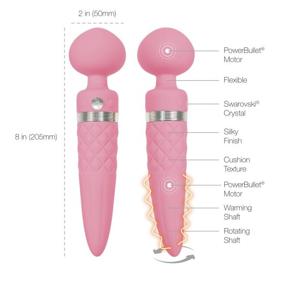 Pillow Talk Sultry - heated double motor massager vibrator (pink)