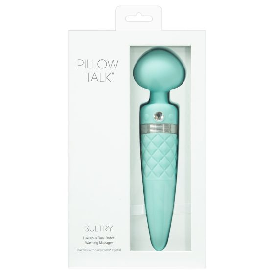 Pillow Talk Sultry - heated double motor massager vibrator (turquoise)