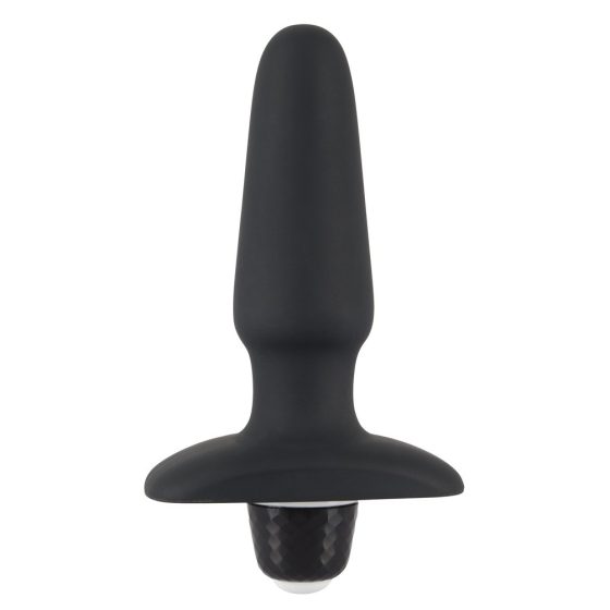 SMILE Butt Plug - rechargeable silicone anal vibrator (black)