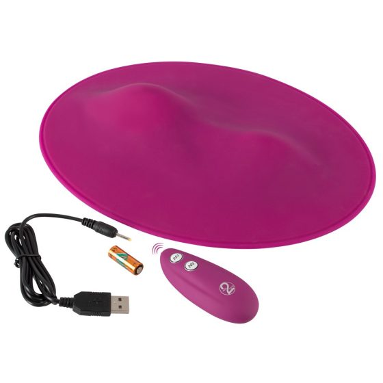 VibePad - Rechargeable, 2-motor, radio-controlled pillow vibrator (purple)