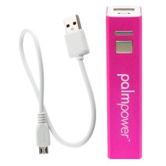   PalmPower Wand - USB large massager vibrator with powerbank (pink-grey)