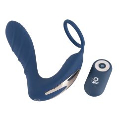   You2Toys - Prostate Plug - Rechargeable, radio controlled anal vibrator with penis ring (blue)