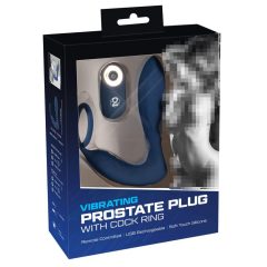  You2Toys - Prostate Plug - Rechargeable, radio controlled anal vibrator with penis ring (blue)