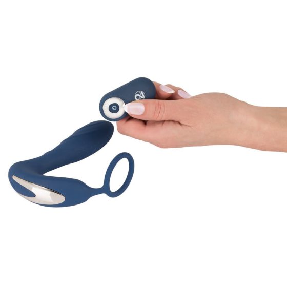 You2Toys - Prostate Plug - Rechargeable, radio controlled anal vibrator with penis ring (blue)