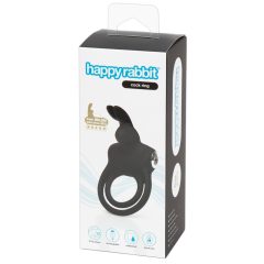   Happyrabbit Cock - waterproof, rechargeable penis and testicle ring (black)
