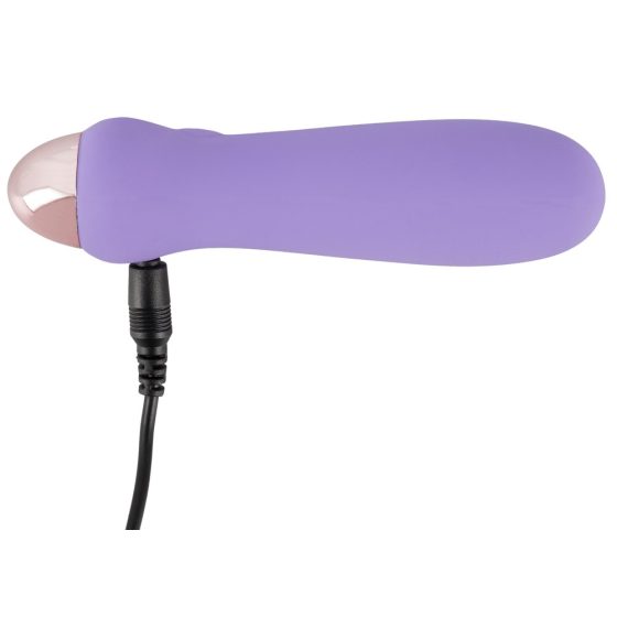 Cuties Mini Purple - rechargeable silicone rod vibrator (purple)