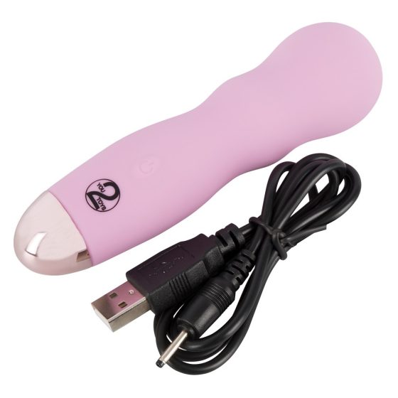 Cuties Mini Rose - cordless vibrator with waves (pink)