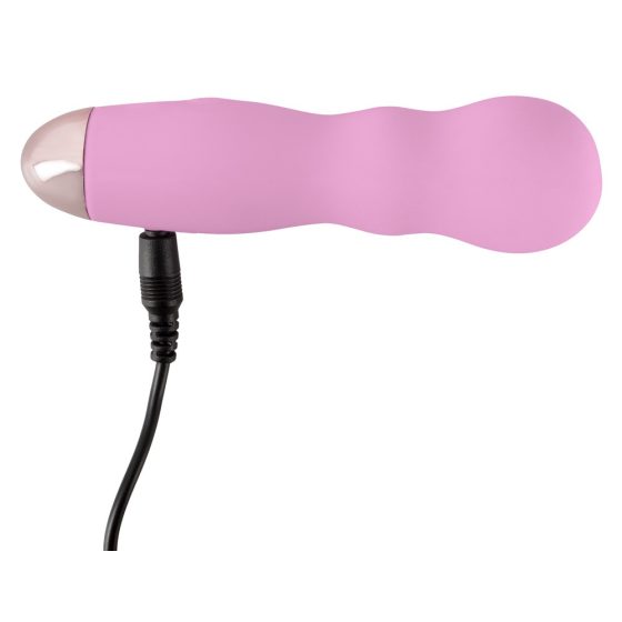 Cuties Mini Rose - cordless vibrator with waves (pink)