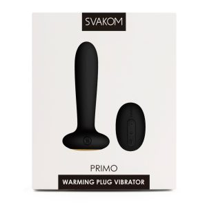 Svakom Primo - rechargeable, waterproof, heated anal vibrator (black)