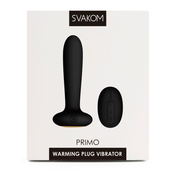 Svakom Primo - rechargeable, waterproof, heated anal vibrator (black)