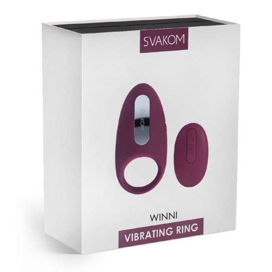 Svakom Winni - battery operated, radio controlled, vibrating penis ring (viola)
