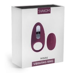   Svakom Winni - battery operated, radio controlled, vibrating penis ring (viola)