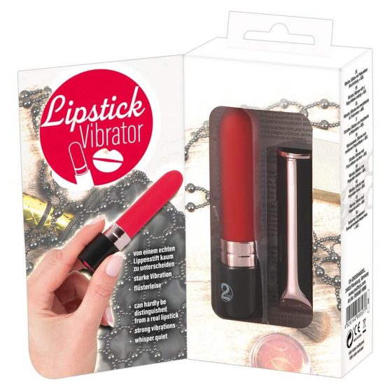 You2Toys - rechargeable lipstick vibrator (red-black)