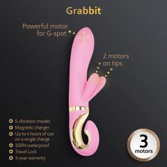 G-Vibe GRabbit - Rechargeable 3-motor G-spot vibrator (pink)