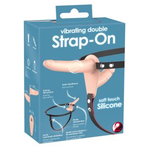 You2Toys - Strap-On - rechargeable, attachable double vibrator (natural)