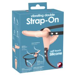   You2Toys - Strap-On - rechargeable, attachable double vibrator (natural)