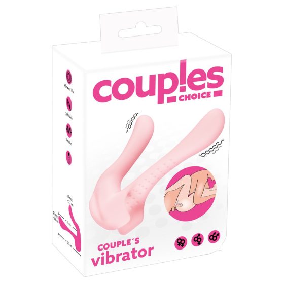 Couples Choice - cordless, twin-motor couple vibrator (pale pink)