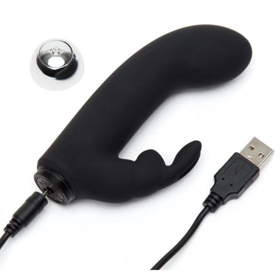 Fifty Shades of Grey Mini Greedy Girl - Rechargeable Vibrator with Spike Arm (Black)