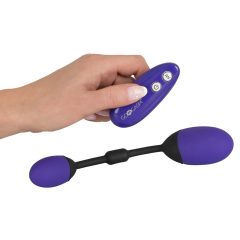   GoGasm Pussy & Ass - rechargeable radio vibrating egg duo (purple-black)