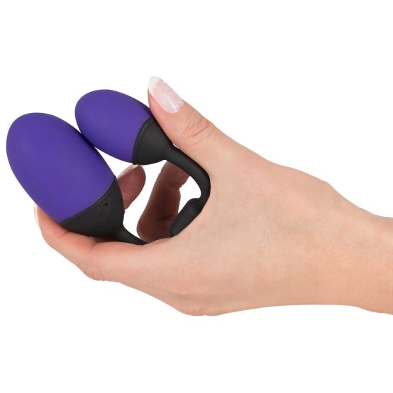 GoGasm Pussy & Ass - rechargeable radio vibrating egg duo (purple-black)