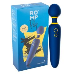   ROMP Flip Wand - rechargeable, waterproof massaging vibrator (blue)