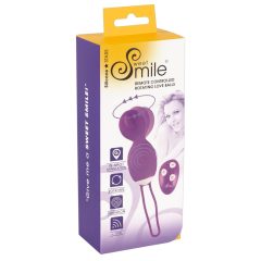   SMILE Rotating Love Ball - battery operated, radio controlled, rotating vibrating egg (purple)
