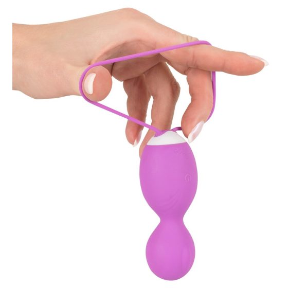 SMILE Rotating Love Ball - battery operated, radio controlled, rotating vibrating egg (purple)