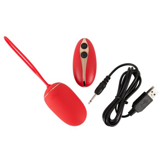 SMILE Love Ball - rechargeable radio vibrating egg (red)