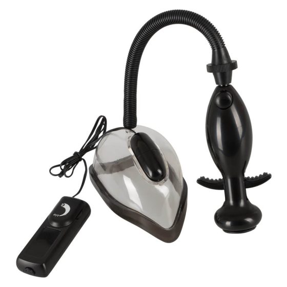 You2Toys - Vibrating vagina suction pump (translucent-black)