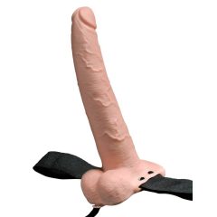  Fetish Strap-On 9 - rechargeable, attachable, hollow vibrator (natural)