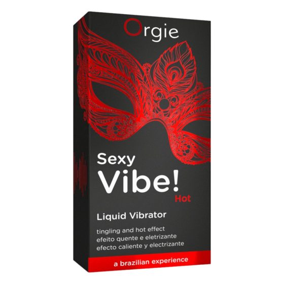 Orgie Sexy Vibe HOT - strawberry warming liquid vibrator (15ml)