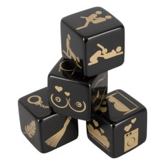 Sex dice set - black (4pcs)